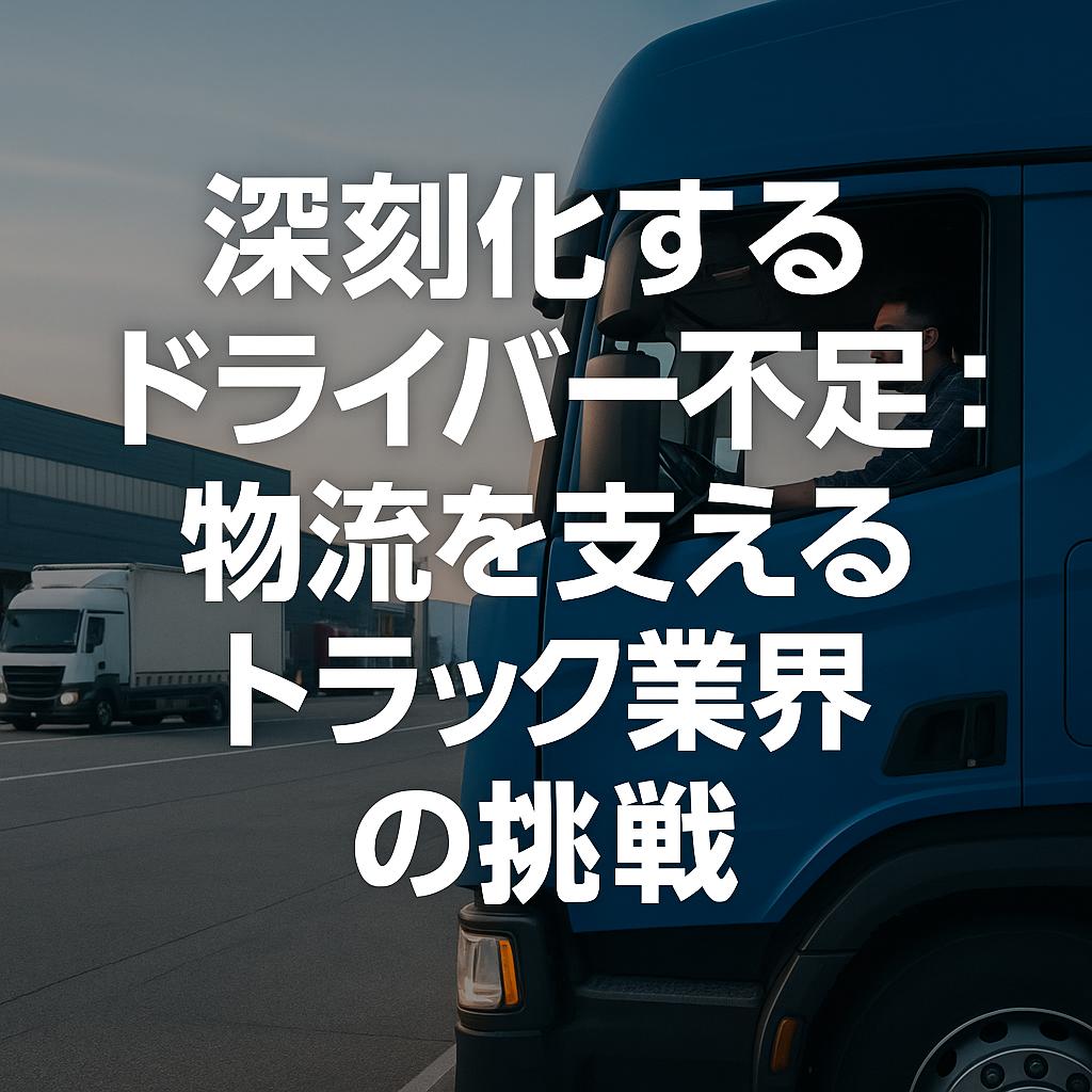 深刻化するドライバー不足：物流を支えるトラック業界の挑戦