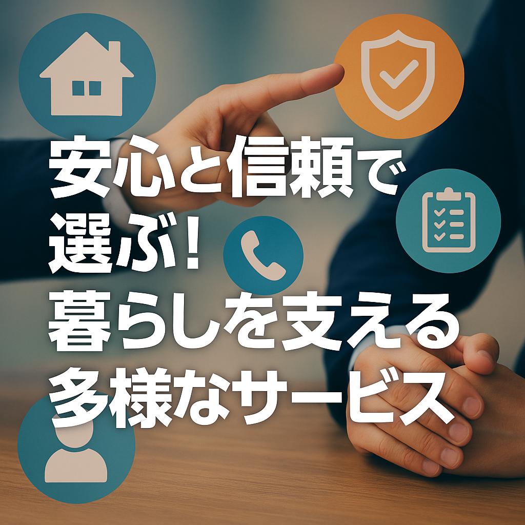 安心と信頼で選ぶ！暮らしを支える多様なサービス